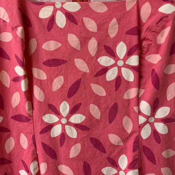 🌷3 for$25🌷Reitmans, US 7 (Juniors), Pink Retro Floral Zipper Sleeveless Dress - Picture 5 of 8